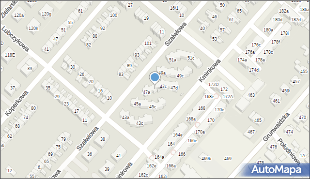 Plewiska, Kminkowa, 47b, mapa Plewiska