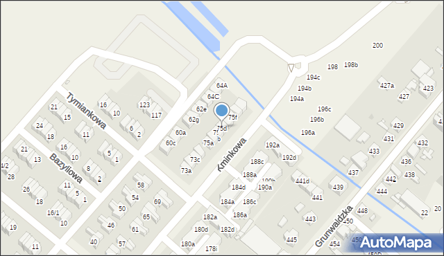 Plewiska, Kminkowa, 75d, mapa Plewiska