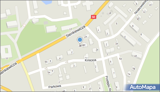 Płońsk, Kmicica Andrzeja, 2B, mapa Płońsk