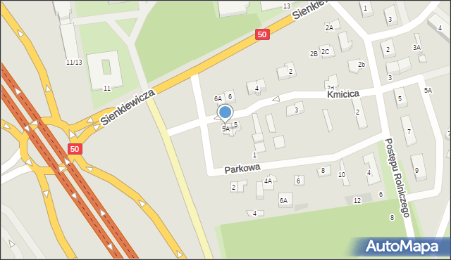 Płońsk, Kmicica Andrzeja, 5A, mapa Płońsk