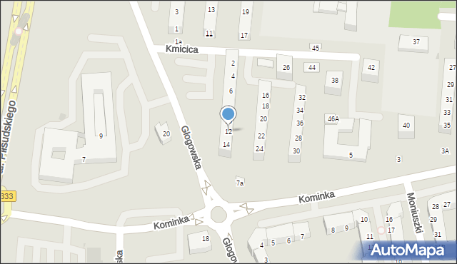 Polkowice, Kmicica Andrzeja, 12, mapa Polkowice