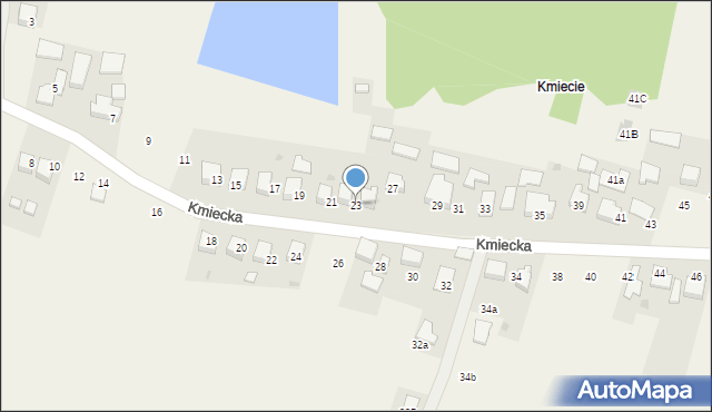 Poręba Wielka, Kmiecka, 23, mapa Poręba Wielka