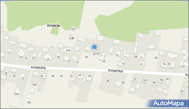 Poręba Wielka, Kmiecka, 47, mapa Poręba Wielka