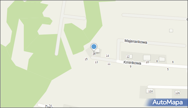 Samociążek, Kminkowa, 16, mapa Samociążek