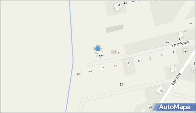 Skowarcz, Kminkowa, 26b, mapa Skowarcz