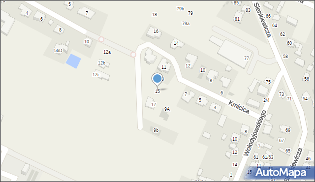 Stare Babice, Kmicica Andrzeja, 15, mapa Stare Babice