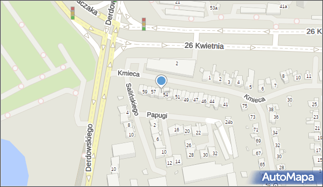 Szczecin, Kmieca, 55, mapa Szczecina