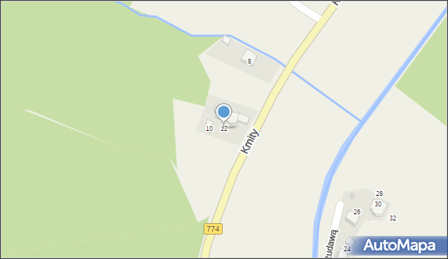 Szczyglice, Kmity Stanisława, 12, mapa Szczyglice