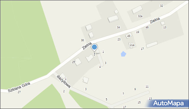 Szklana Góra, Kminkowa, 2, mapa Szklana Góra