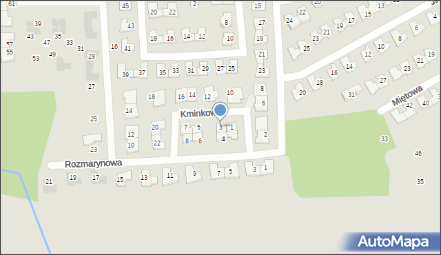 Tarnowskie Góry, Kminkowa, 3, mapa Tarnowskie Góry