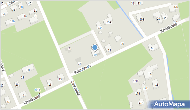 Warszawa, Kminkowa, 19, mapa Warszawy