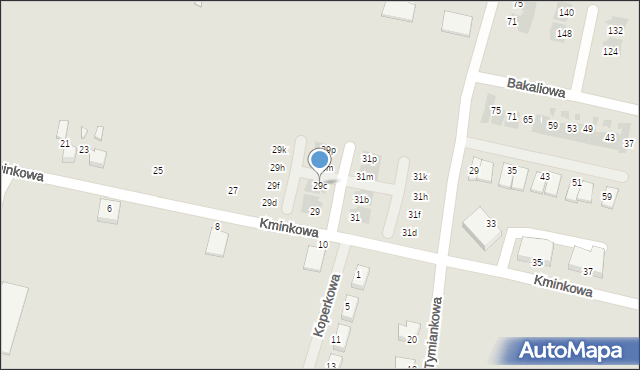 Wrocław, Kminkowa, 29c, mapa Wrocławia