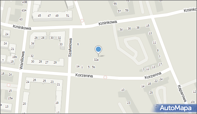 Wrocław, Kminkowa, 32b, mapa Wrocławia