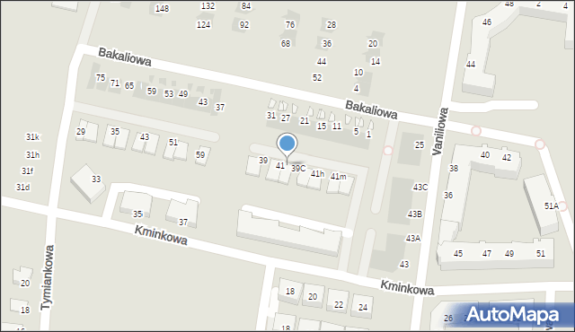 Wrocław, Kminkowa, 41d, mapa Wrocławia