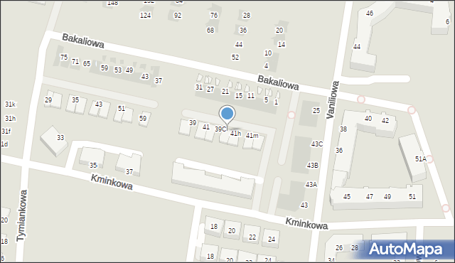 Wrocław, Kminkowa, 41g, mapa Wrocławia