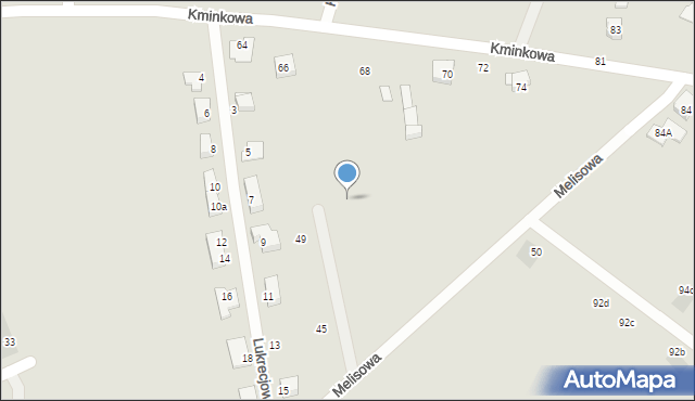 Wrocław, Kminkowa, 66p, mapa Wrocławia