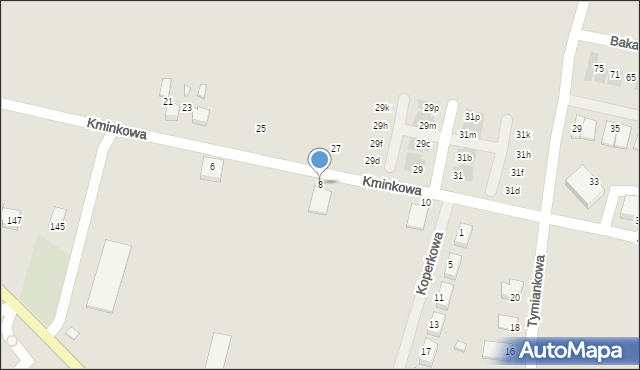 Wrocław, Kminkowa, 8, mapa Wrocławia