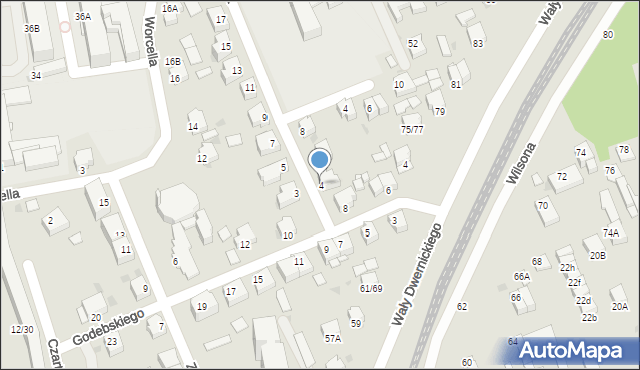 Częstochowa, Kniaziewicza Karola, gen., 4, mapa Częstochowy