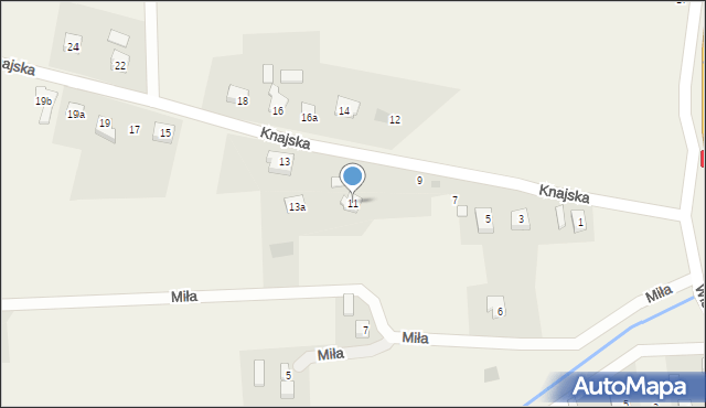 Drogomyśl, Knajska, 11, mapa Drogomyśl