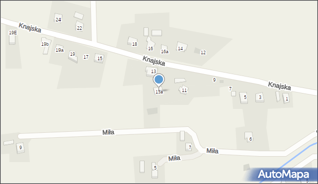Drogomyśl, Knajska, 13a, mapa Drogomyśl