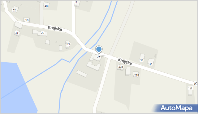 Drogomyśl, Knajska, 25, mapa Drogomyśl