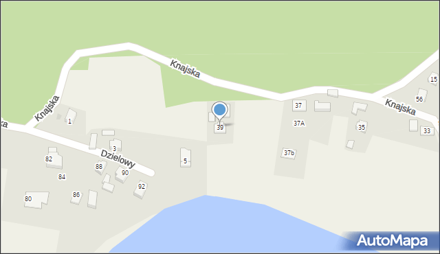 Drogomyśl, Knajska, 39, mapa Drogomyśl