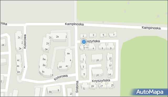 Gdańsk, Knyszyńska, 2, mapa Gdańska