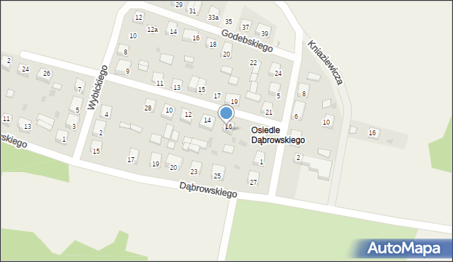 Horyniec-Zdrój, Kniaziewicza Karola, gen., 36, mapa Horyniec-Zdrój