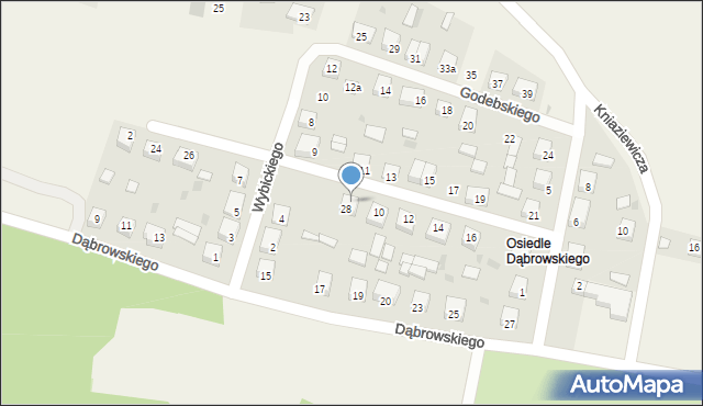 Horyniec-Zdrój, Kniaziewicza Karola, gen., 8a, mapa Horyniec-Zdrój