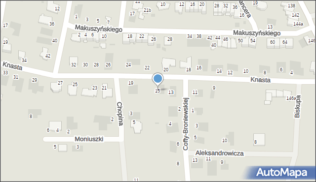 Inowrocław, Knasta Stefana, 15, mapa Inowrocławia