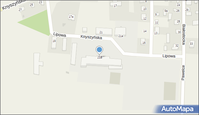 Jasionówka, Knyszyńska, 21B, mapa Jasionówka