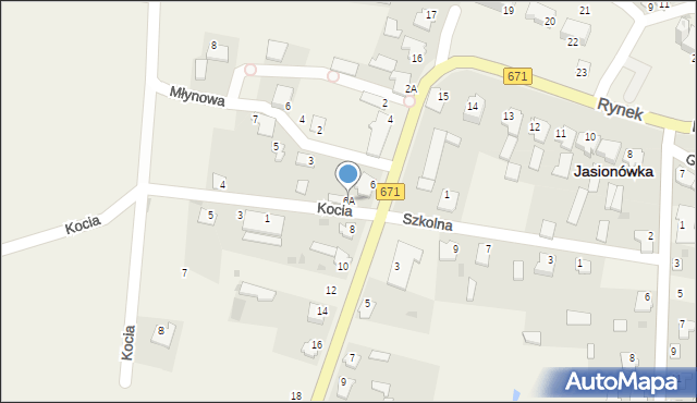 Jasionówka, Knyszyńska, 6A, mapa Jasionówka