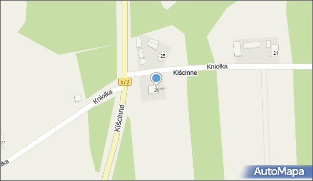 Kiścinne, Kniołka, ks. prał., 26, mapa Kiścinne