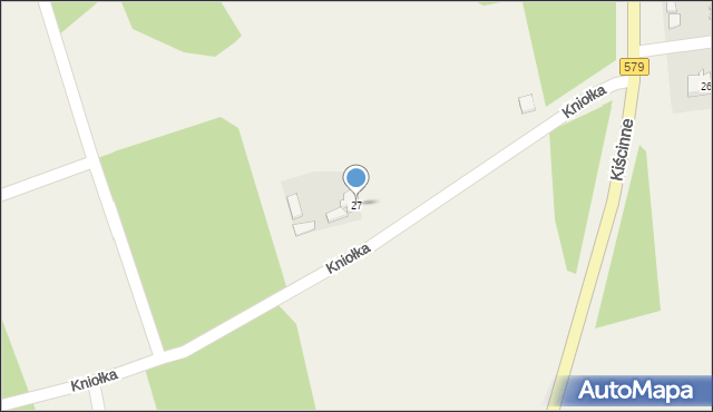 Kiścinne, Kniołka, ks. prał., 27, mapa Kiścinne