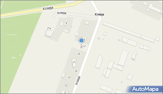 Knieja, Knieja, 21, mapa Knieja