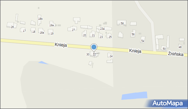 Knieja, Knieja, 22, mapa Knieja