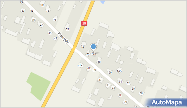 Knorydy, Knorydy, 70a, mapa Knorydy