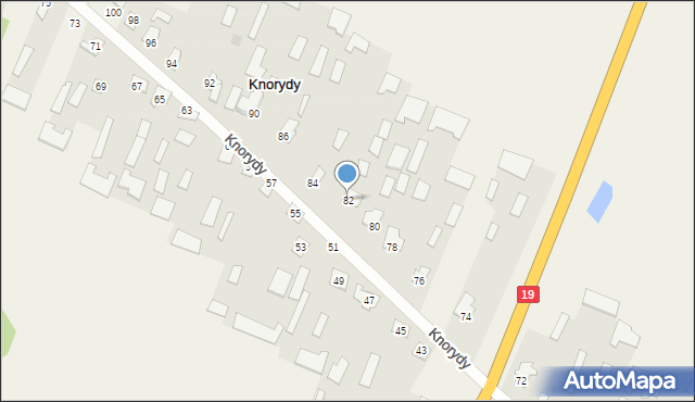Knorydy, Knorydy, 82, mapa Knorydy