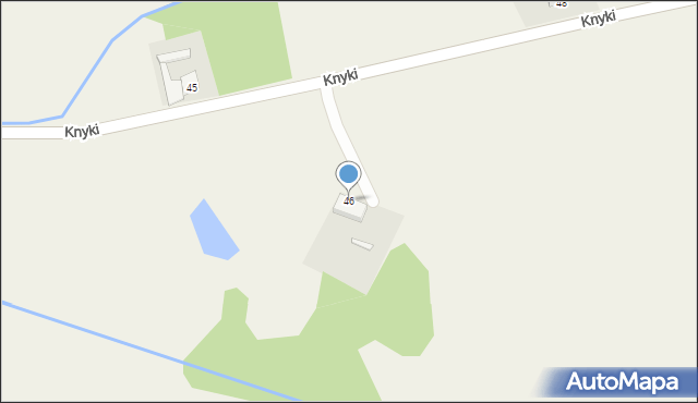 Knyki, Knyki, 46, mapa Knyki