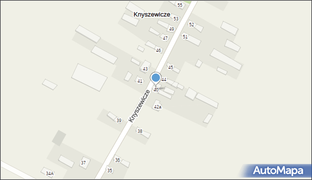 Knyszewicze, Knyszewicze, 40, mapa Knyszewicze