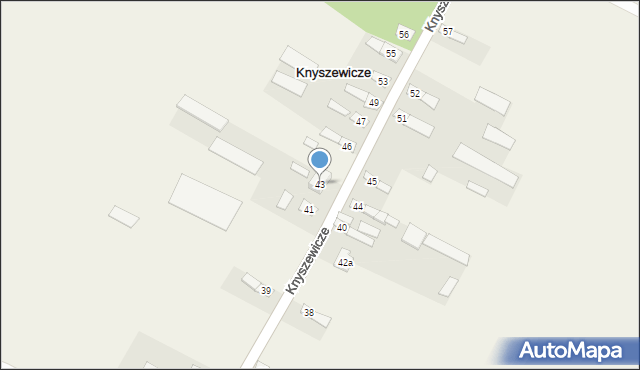 Knyszewicze, Knyszewicze, 43, mapa Knyszewicze