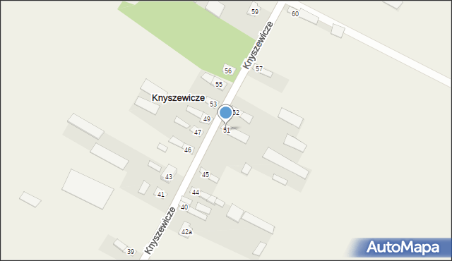 Knyszewicze, Knyszewicze, 51, mapa Knyszewicze