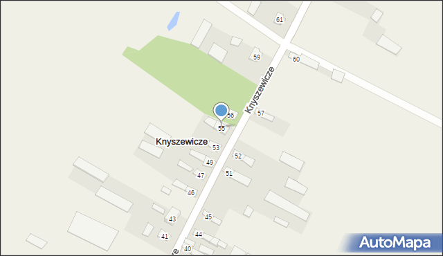 Knyszewicze, Knyszewicze, 55, mapa Knyszewicze