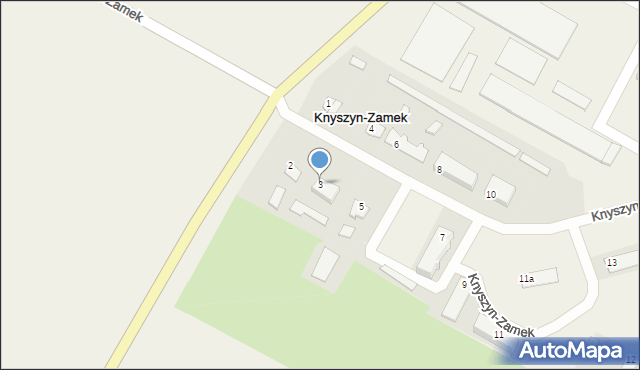 Knyszyn-Zamek, Knyszyn-Zamek, 3, mapa Knyszyn-Zamek