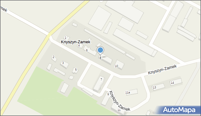 Knyszyn-Zamek, Knyszyn-Zamek, 8, mapa Knyszyn-Zamek