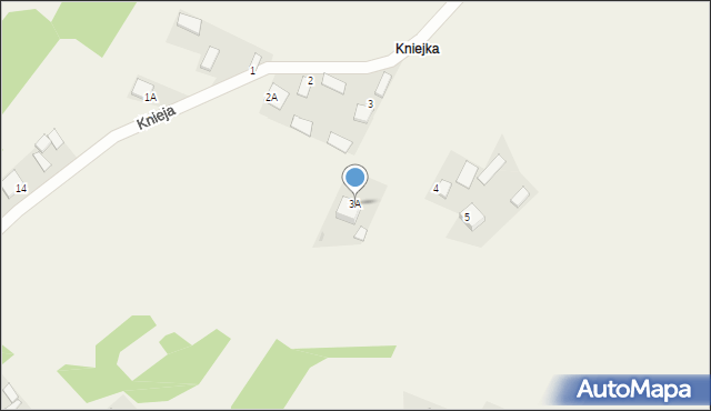 Krzaki, Knieja, 3A, mapa Krzaki