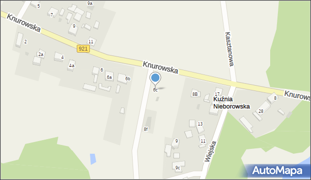 Kuźnia Nieborowska, Knurowska, 6c, mapa Kuźnia Nieborowska