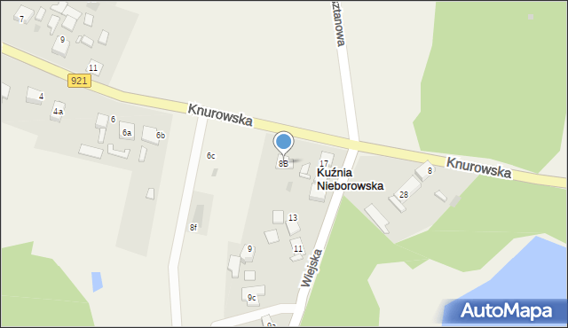 Kuźnia Nieborowska, Knurowska, 8B, mapa Kuźnia Nieborowska