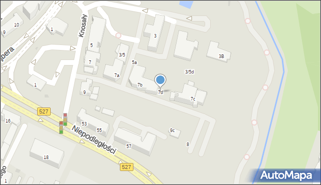 Olsztyn, Knosały Ryszarda, 7d, mapa Olsztyna