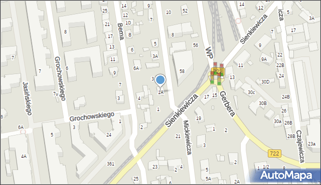 Piaseczno, Kniaziewicza, 1A, mapa Piaseczno